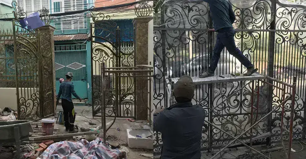 Thi công làm cửa sắt