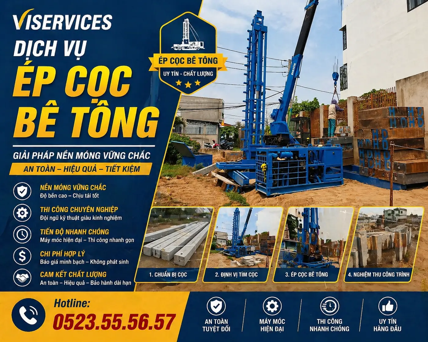 Ép cọc bê tông