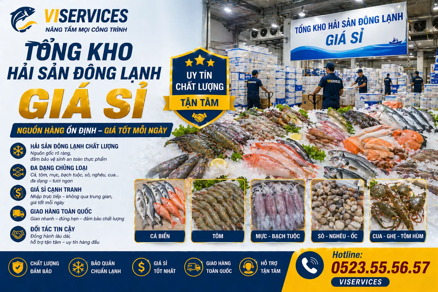 Tổng Kho Hải Sản Đông Lạnh Giá Sỉ