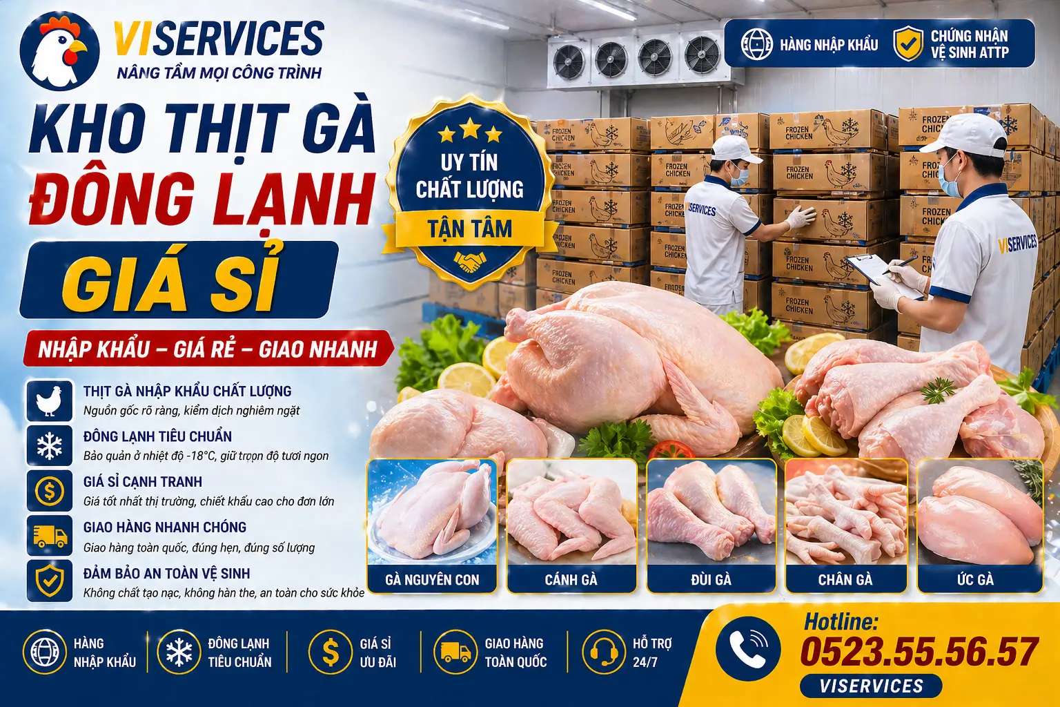 Kho Thịt Gà Đông Lạnh Giá Sỉ