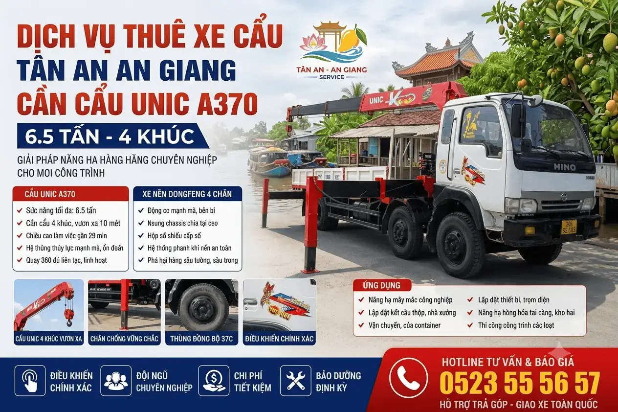 Dịch Vụ Cho Thêu Cẩu Tự Hành Cẩu Kato Tân An An Giang